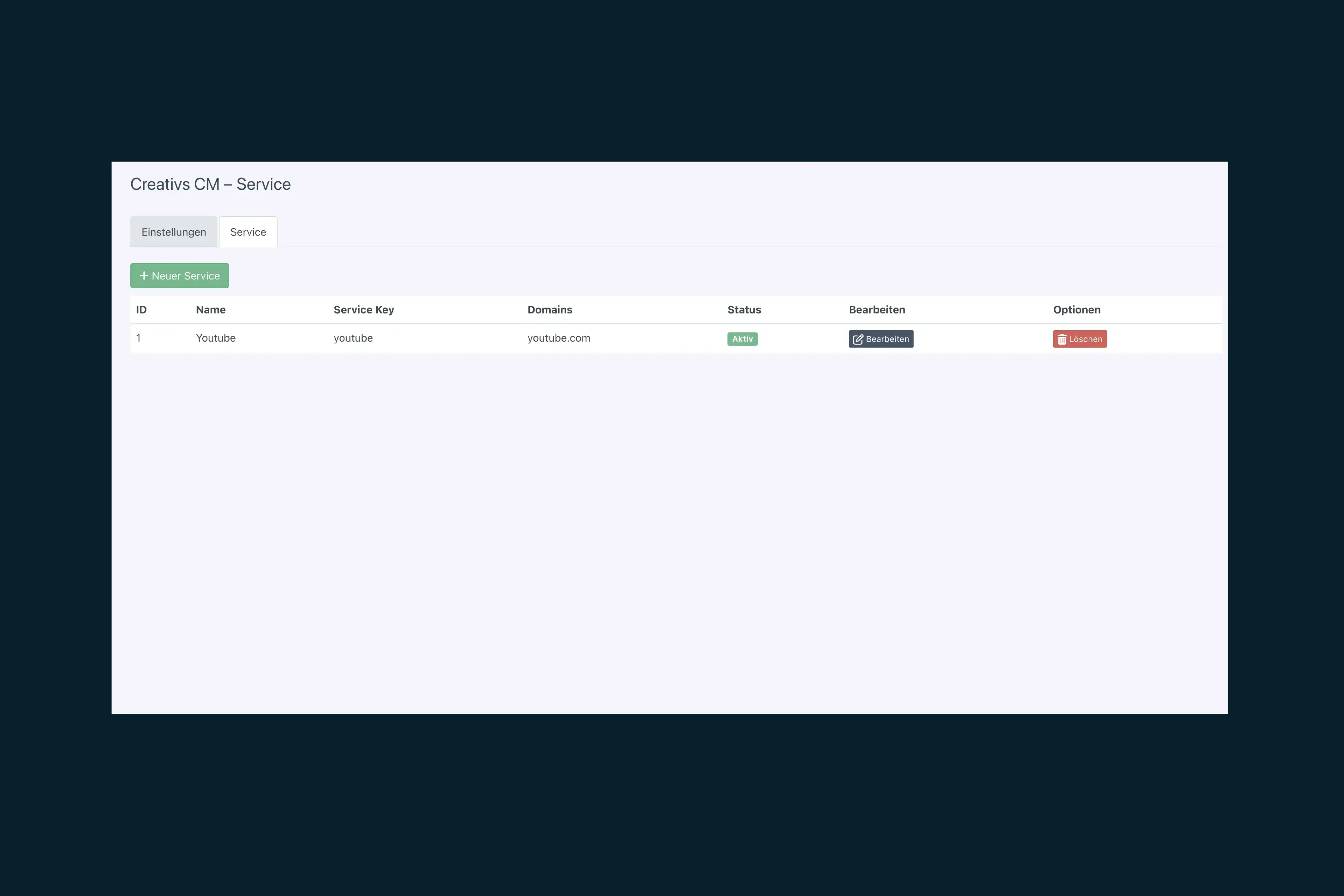 Cookie Manager Admin Service