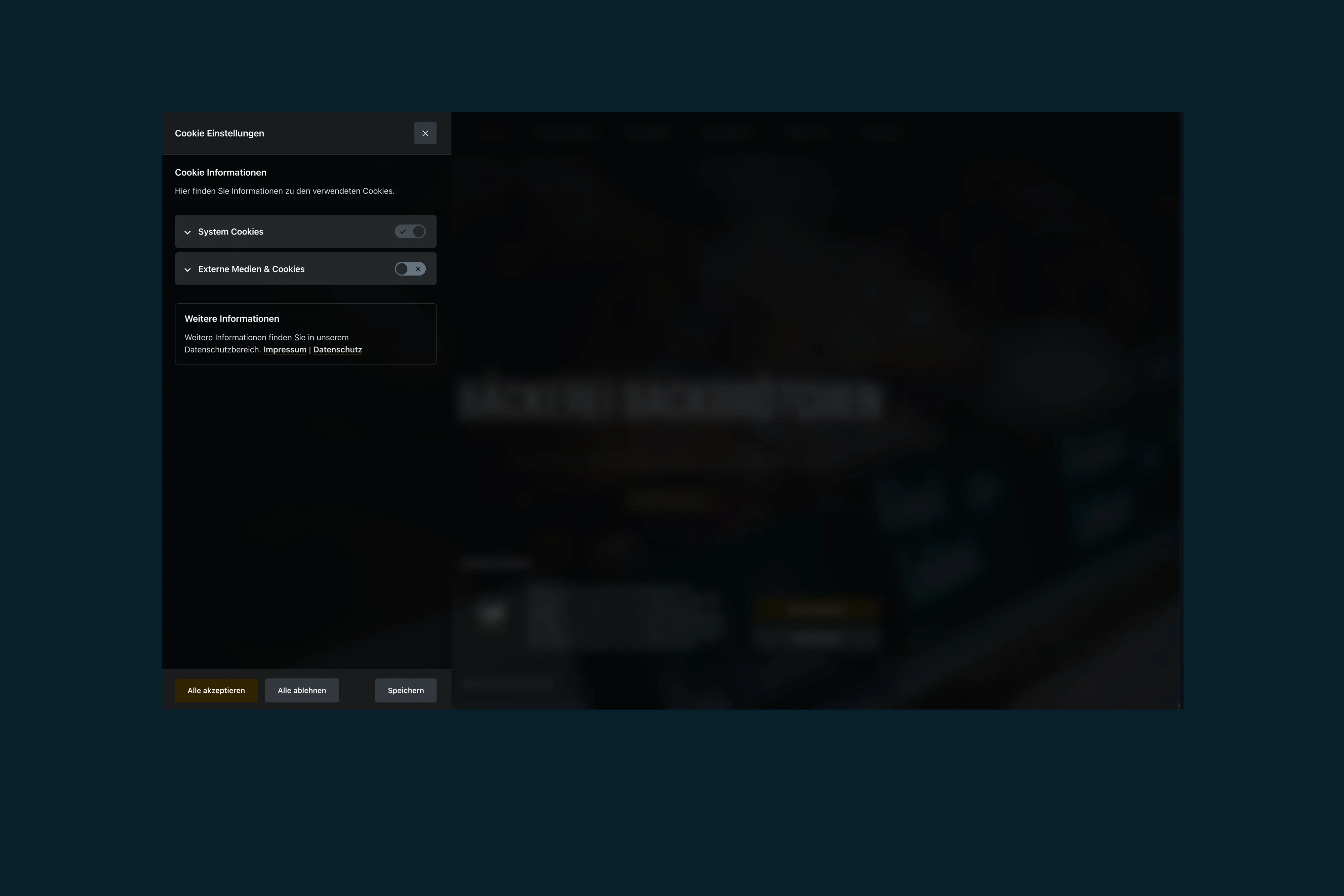 Cookie Menu